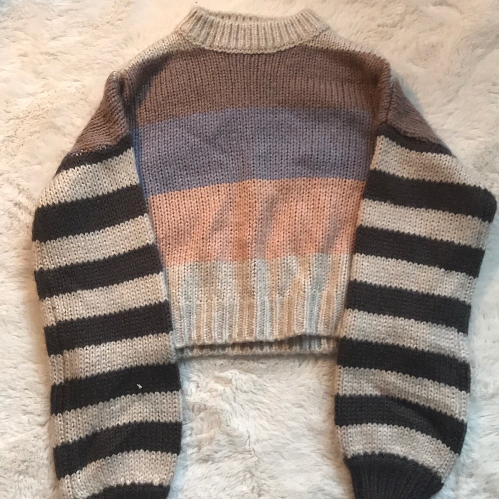 Crop turtleneck sweater